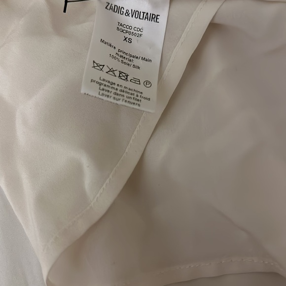 Zadig & Voltaire silk blouse Tamacco shirt Original retail price $450 size XS - Picture 8 of 8